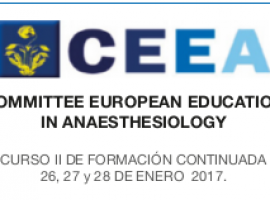 Curso II de Formación Continuada en Anestesiología organizado por CEEA - Sevilla, 26 a 28 de enero, 2017
